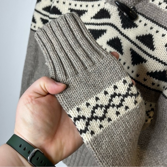 TNA Aritzia Cowichan 100% Lambs Wool Sweater Earth Tones Cozy Comfy - Picture 7 of 11